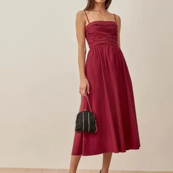Reformation Lissa Dress - Cherry - Picture 3 of 15